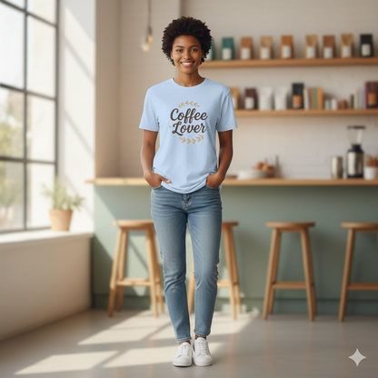 Coffee Lover Unisex T-Shirt, Casual Tee for Coffee Enthusiasts, Gift for Baristas, Perfect for Birthdays, Cozy Coffee Vibe