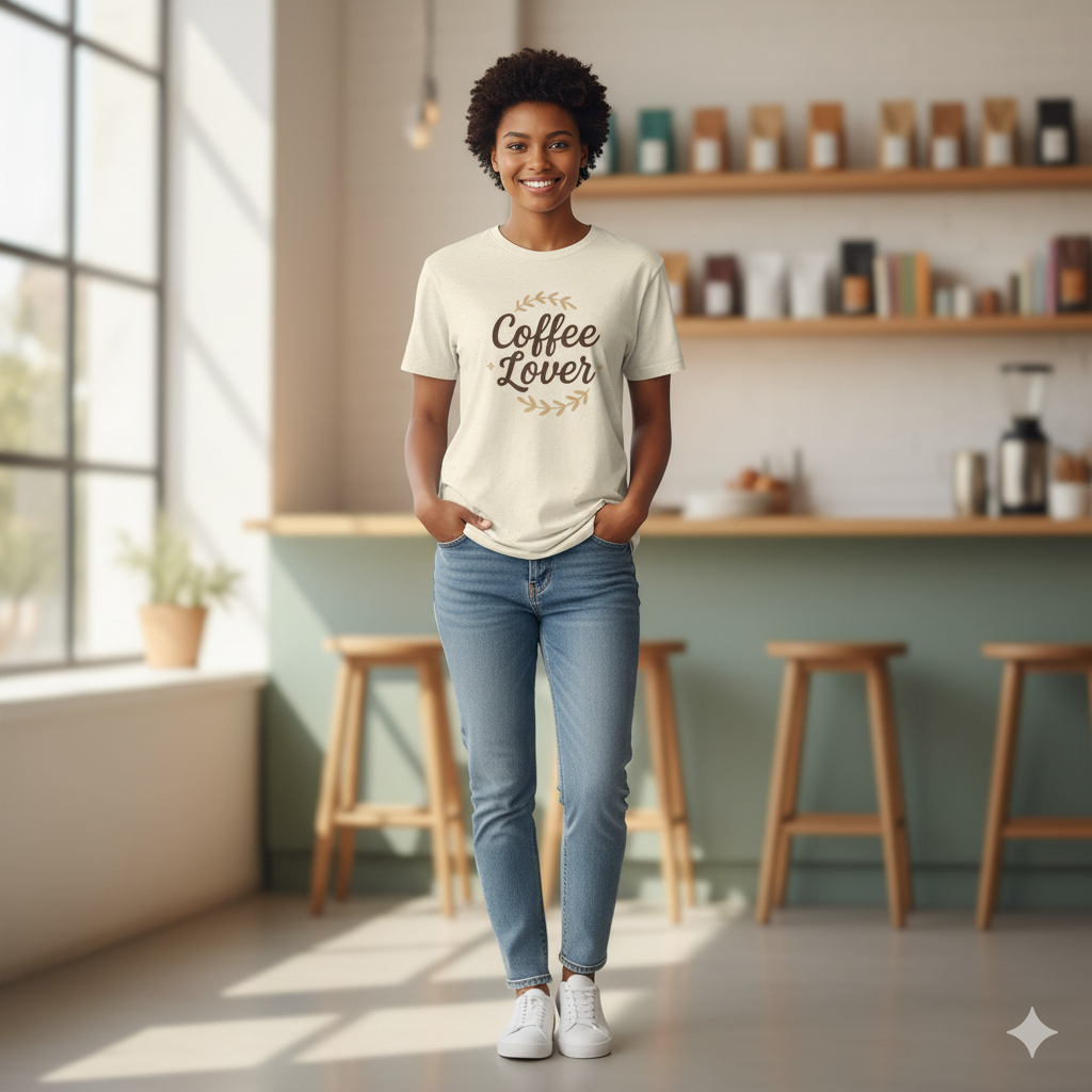 Coffee Lover Unisex T-Shirt, Casual Tee for Coffee Enthusiasts, Gift for Baristas, Perfect for Birthdays, Cozy Coffee Vibe