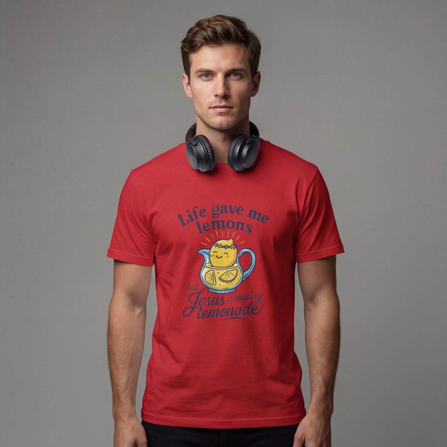 Life Gave Me Lemons But Jesus Is Making Lemonade Christian T-Shirt, Cute Inspirational Faith Tee, Funny Jesus Shirt for Women Men Youth