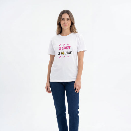 2 Sweet 2 Bee True - Cute Bee Graphic Tee for Friends & Valentine’s