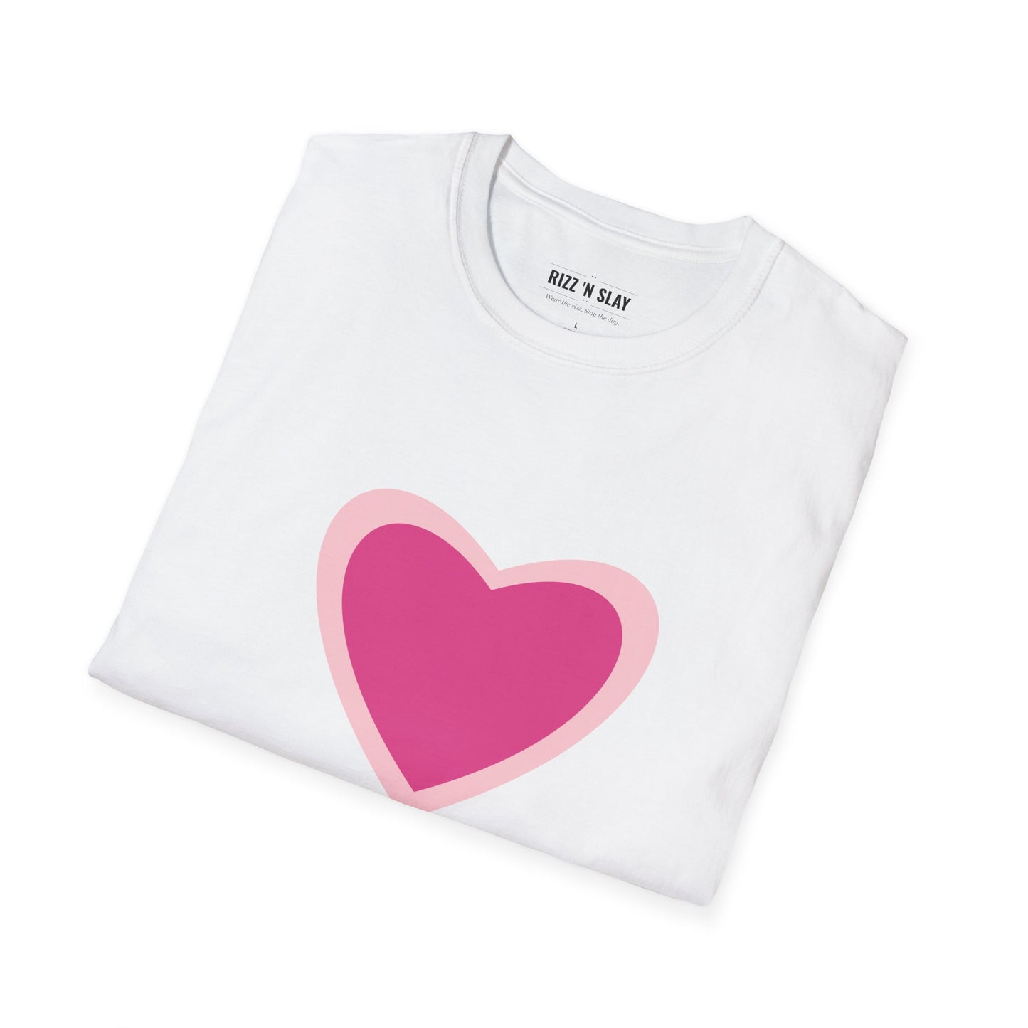 Pink Heart T‑Shirt — Cute Minimalist Valentine Tee