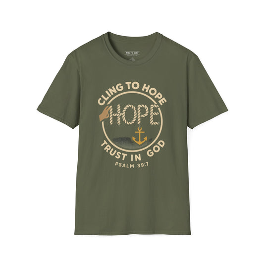 Cling to hope, trust in God - HOPE Anchor Tee — Christian Hope Rope & Anchor Graphic T-Shirt