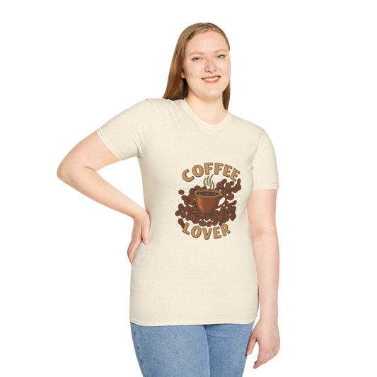 Coffee Lover T-Shirt - Vintage Steaming Coffee Cup Design