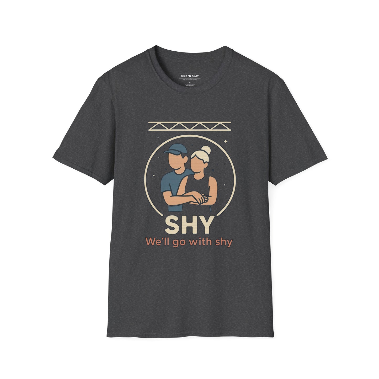 Shy — Crowd Cam Cuddle Tee | Dark, Unisex Oversized Boxy Tee