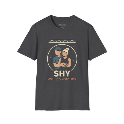 Shy — Crowd Cam Cuddle Tee | Dark, Unisex Oversized Boxy Tee