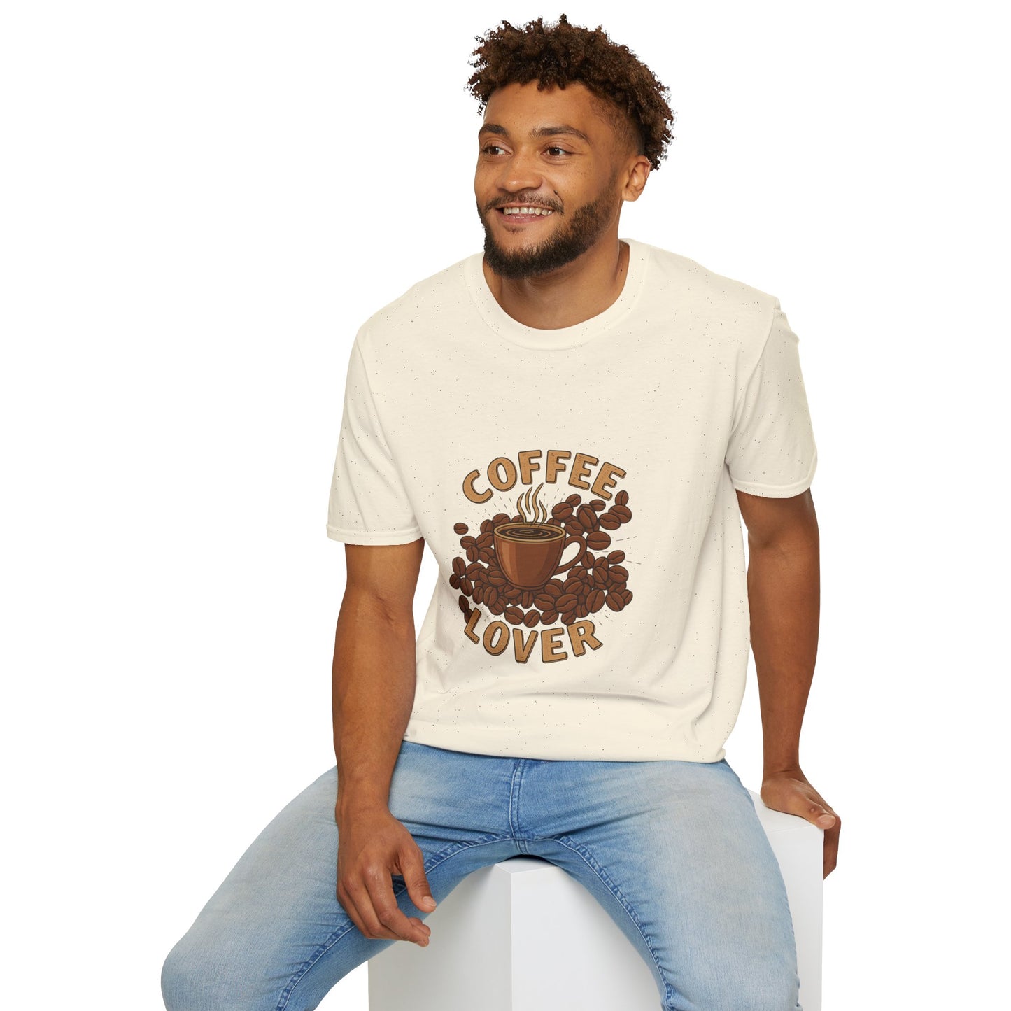 Coffee Lover T-Shirt — Vintage Steaming Cup & Beans Tee