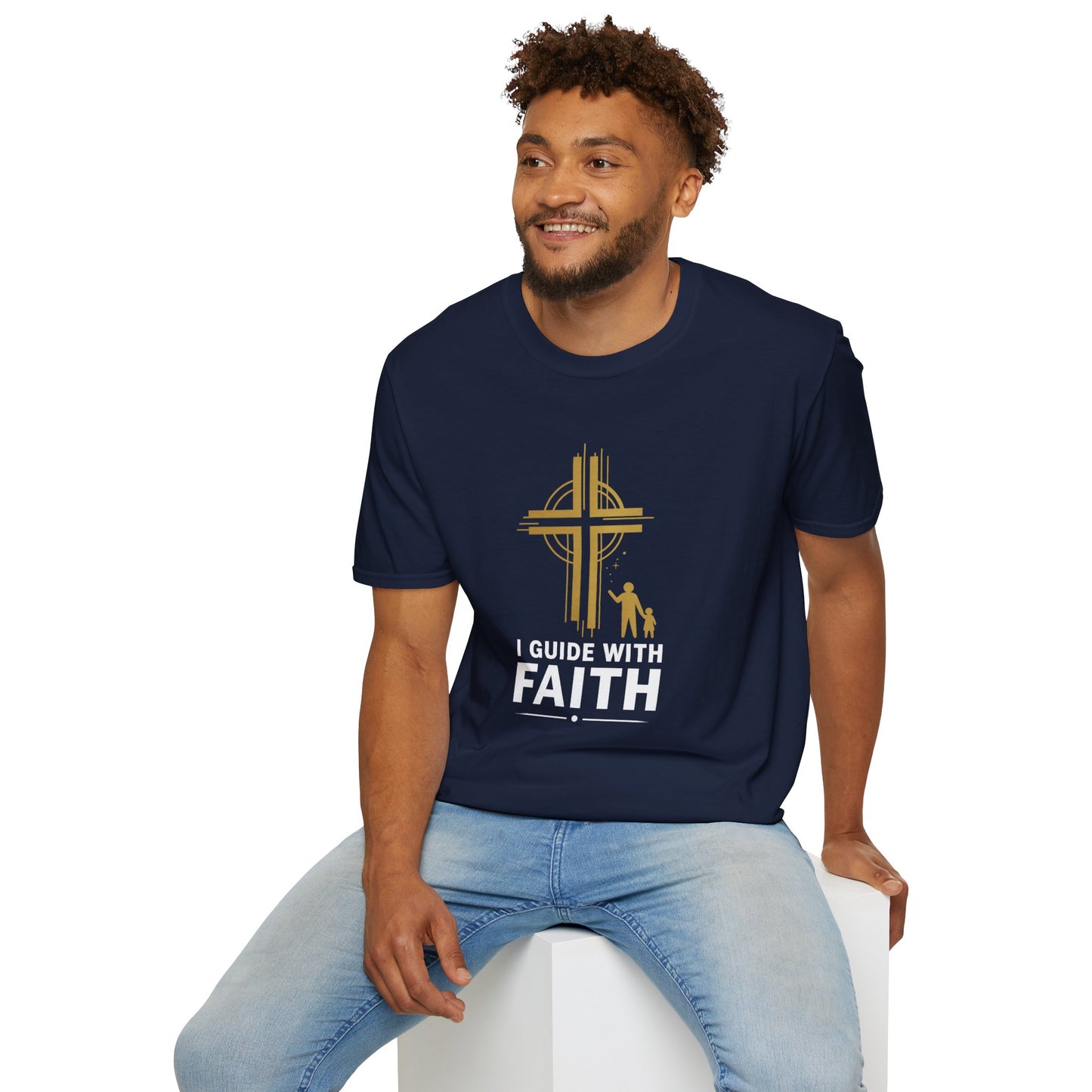 I GUIDE WITH FAITH T-Shirt — Mentor & Father Faith Leadership Tee