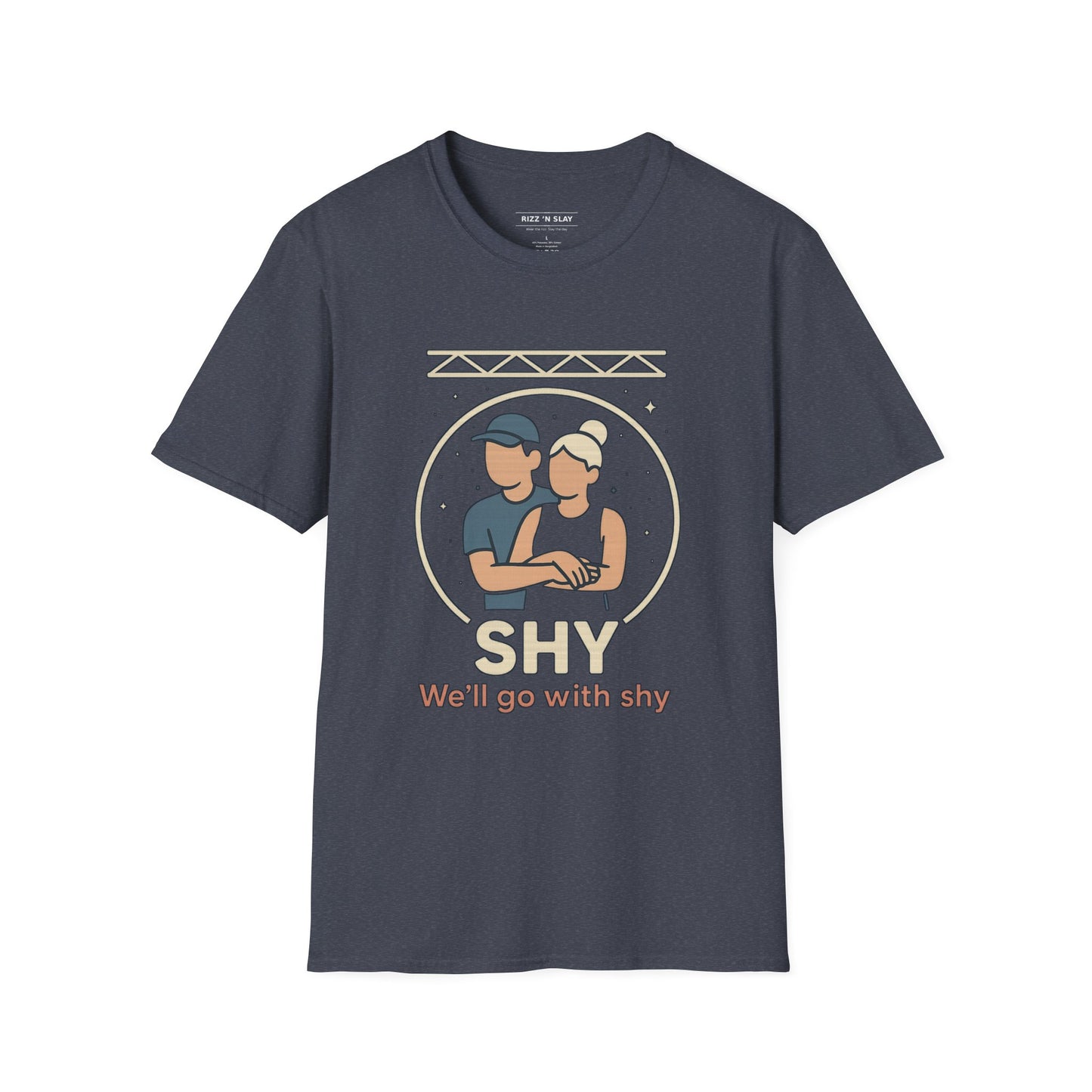 Shy — Crowd Cam Cuddle Tee | Dark, Unisex Oversized Boxy Tee