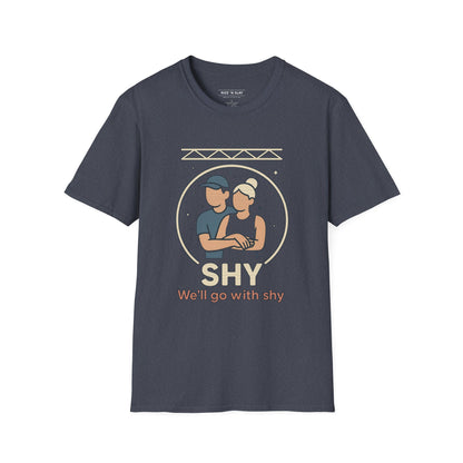 Shy — Crowd Cam Cuddle Tee | Dark, Unisex Oversized Boxy Tee