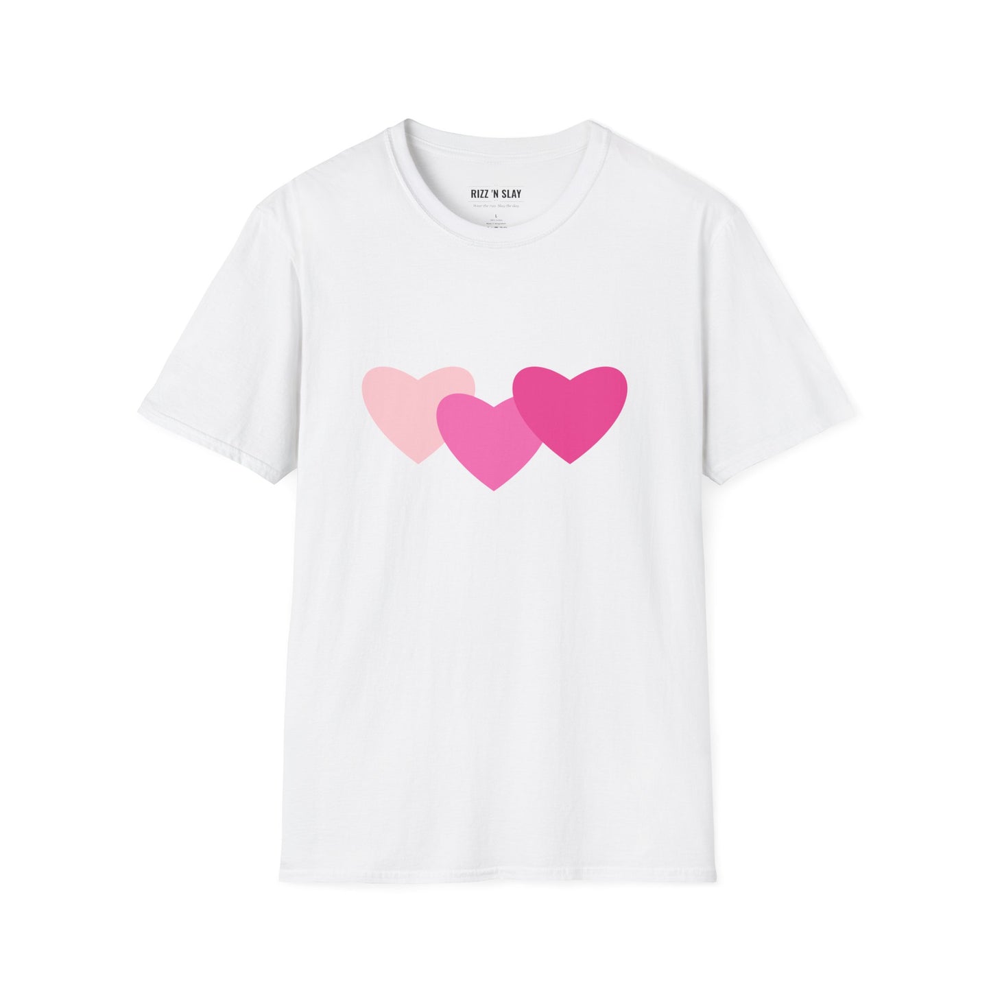 Minimalist Overlapping Hearts T‑Shirt — "Sometimes love doesn’t need words"