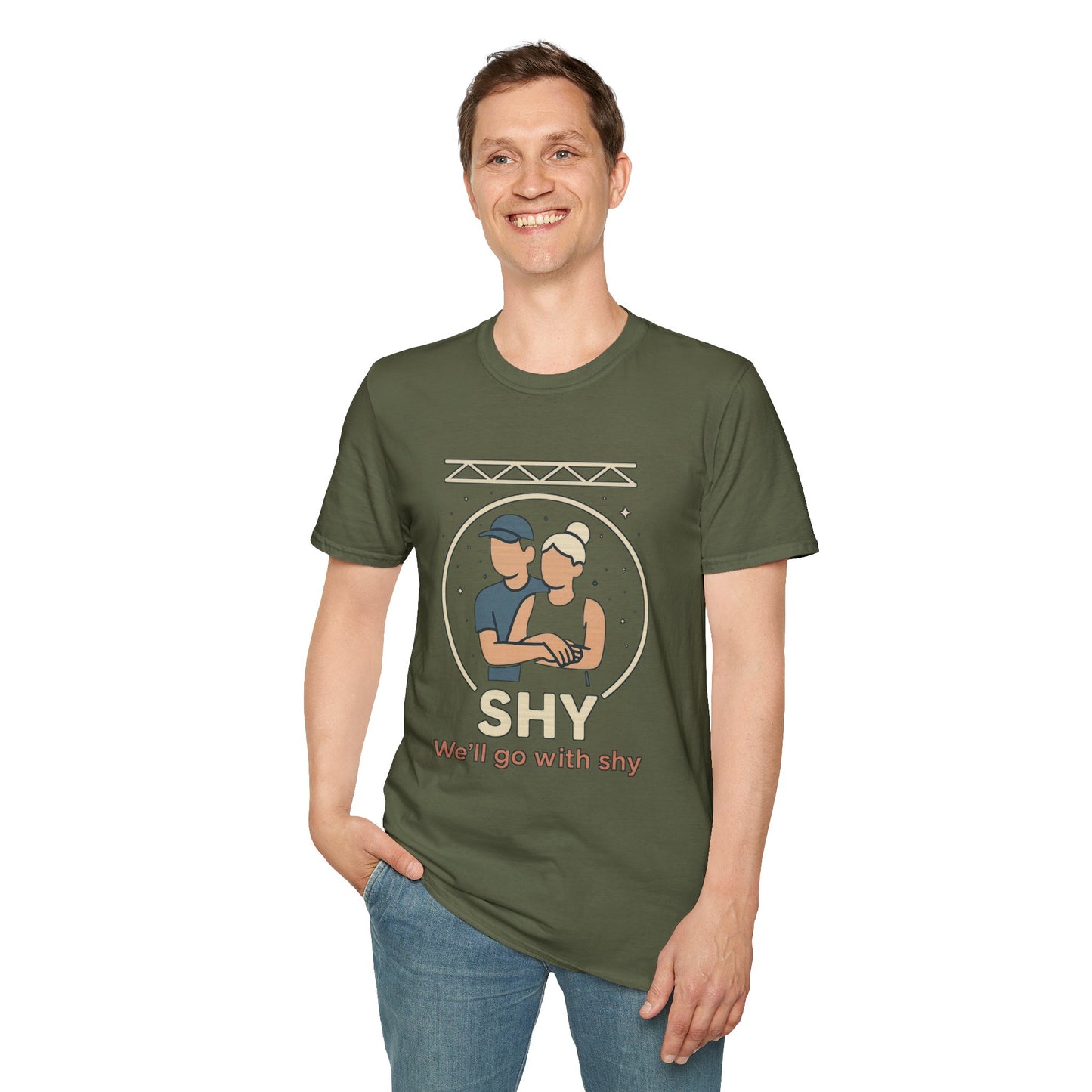 Shy — Crowd Cam Cuddle Tee | Dark, Unisex Oversized Boxy Tee