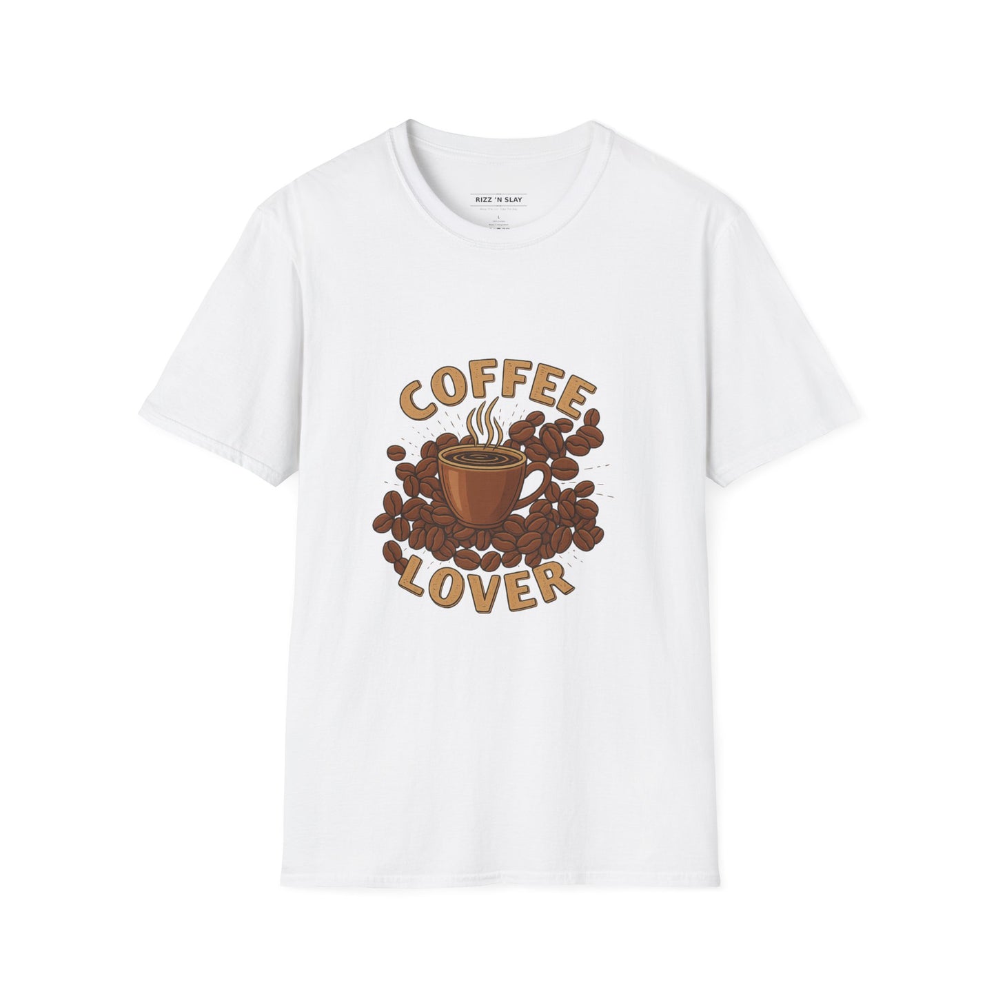 Coffee Lover T-Shirt — Vintage Steaming Cup & Beans Tee