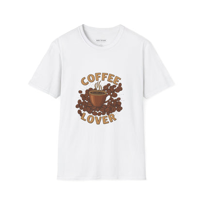 Coffee Lover T-Shirt — Vintage Steaming Cup & Beans Tee
