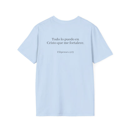 Todo lo Puedo en Cristo | Camiseta Cristiana Filipenses 4:13, Playera de Fe, Camiseta Religiosa Bíblica, Inspiración Espiritual, Regalo Cristiano Unisex