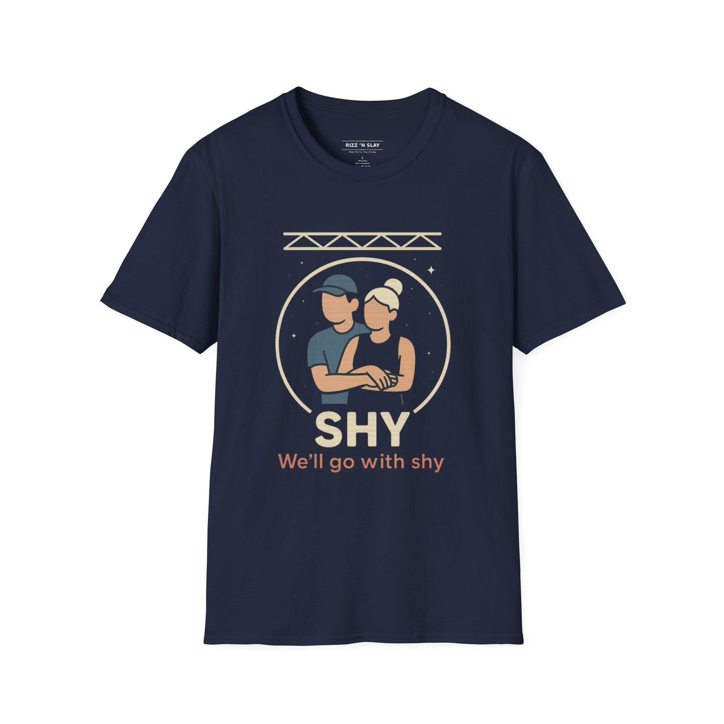 Shy — Crowd Cam Cuddle Tee | Dark, Unisex Oversized Boxy Tee