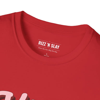 Kiss Me Graphic Tee - Pink Retro Script Valentine's Day Shirt