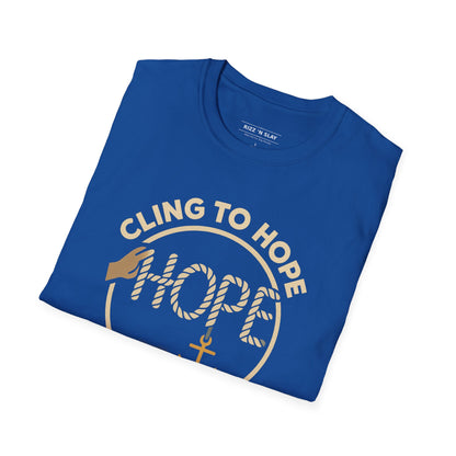 Cling to hope, trust in God - HOPE Anchor Tee — Christian Hope Rope & Anchor Graphic T-Shirt
