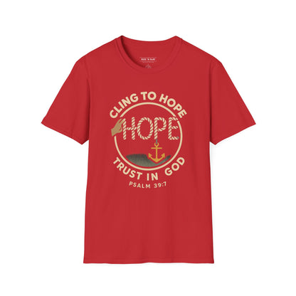 Cling to hope, trust in God - HOPE Anchor Tee — Christian Hope Rope & Anchor Graphic T-Shirt