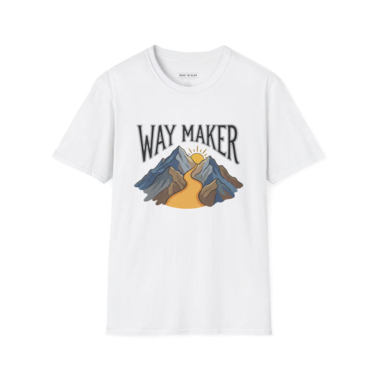 Way Maker Mountain T-Shirt — Inspirational Faith Graphic Tee