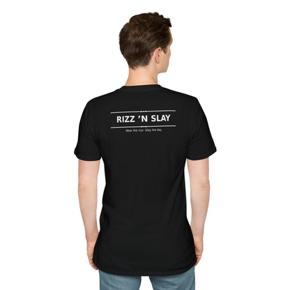Rizz N Slay Logo Tee - Unisex Cotton Crew Tee with 'Wear the Rizz Slay the Day' Slogan