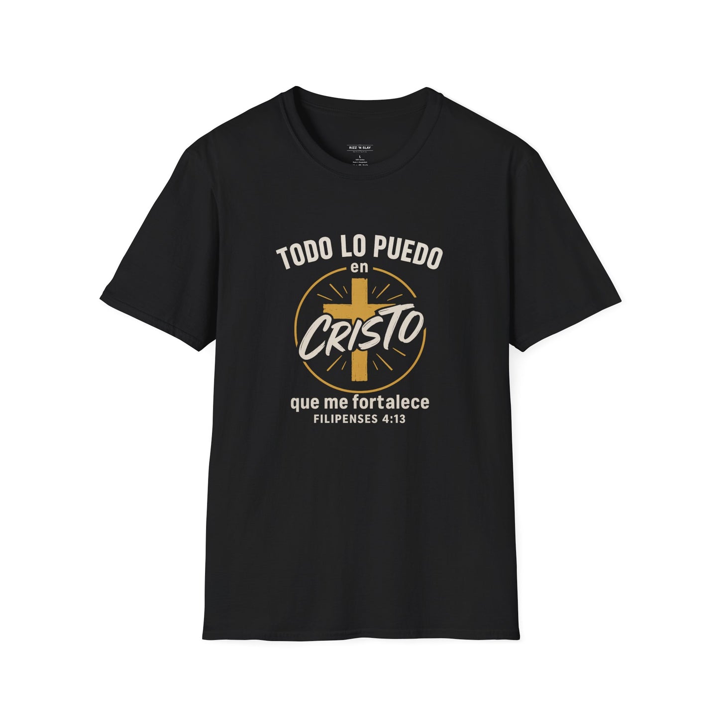 Todo lo Puedo en Cristo | Camiseta Cristiana Filipenses 4:13, Playera de Fe, Inspiración Bíblica, Regalo Cristiano Unisex
