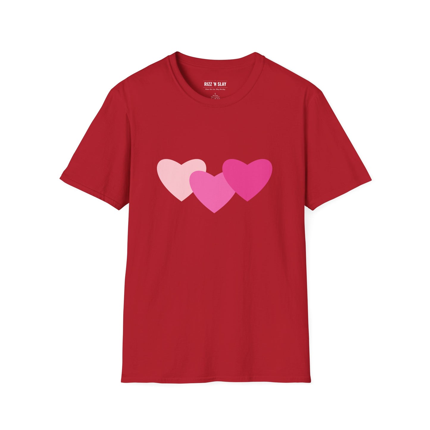 Minimalist Overlapping Hearts T‑Shirt — "Sometimes love doesn’t need words"