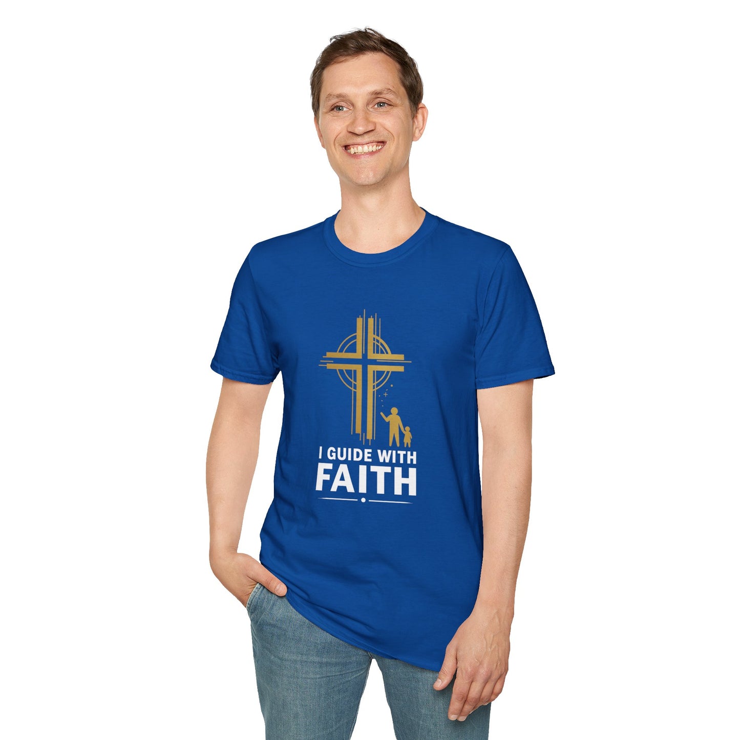 I GUIDE WITH FAITH T-Shirt — Mentor & Father Faith Leadership Tee