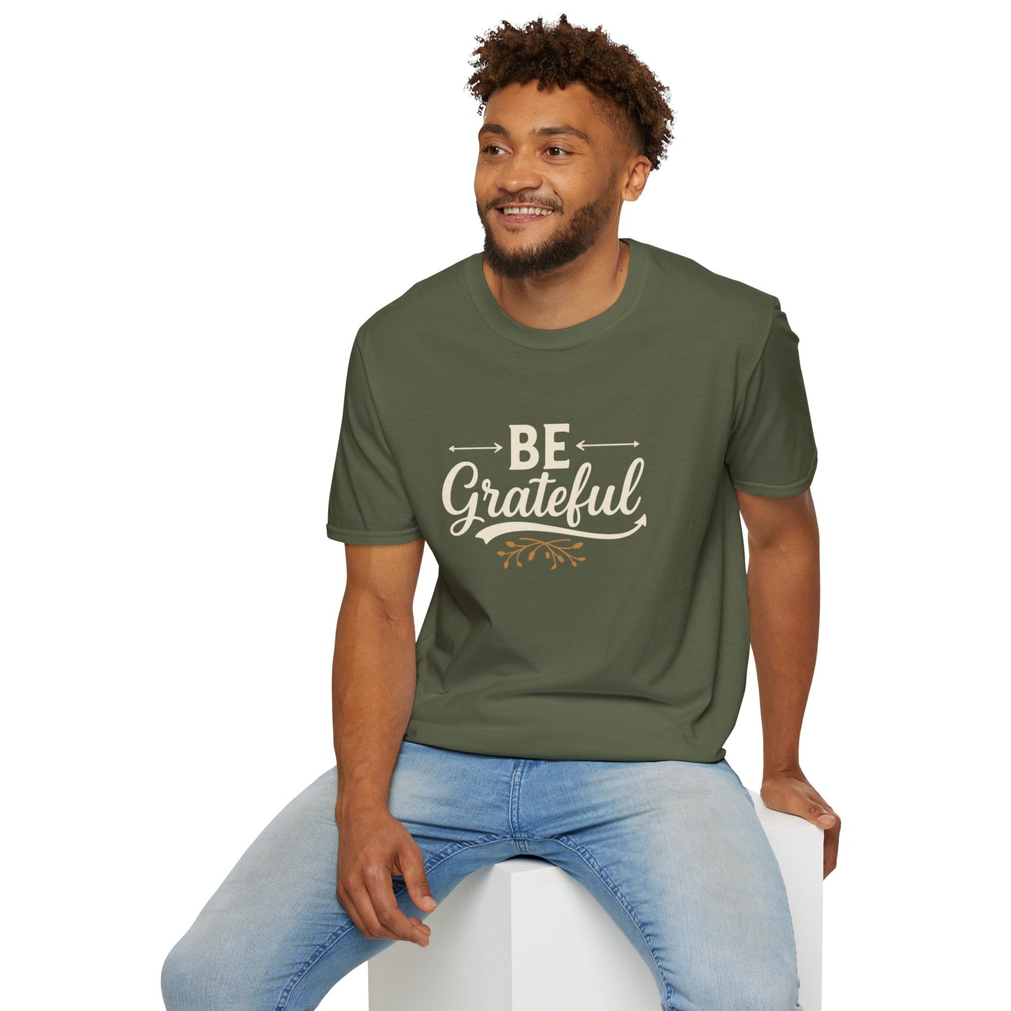 Be Grateful Unisex T-Shirt | Inspirational Tee for Everyday Wear, Gifts for Friends, Simple Style, Positive Vibes, Casual Apparel