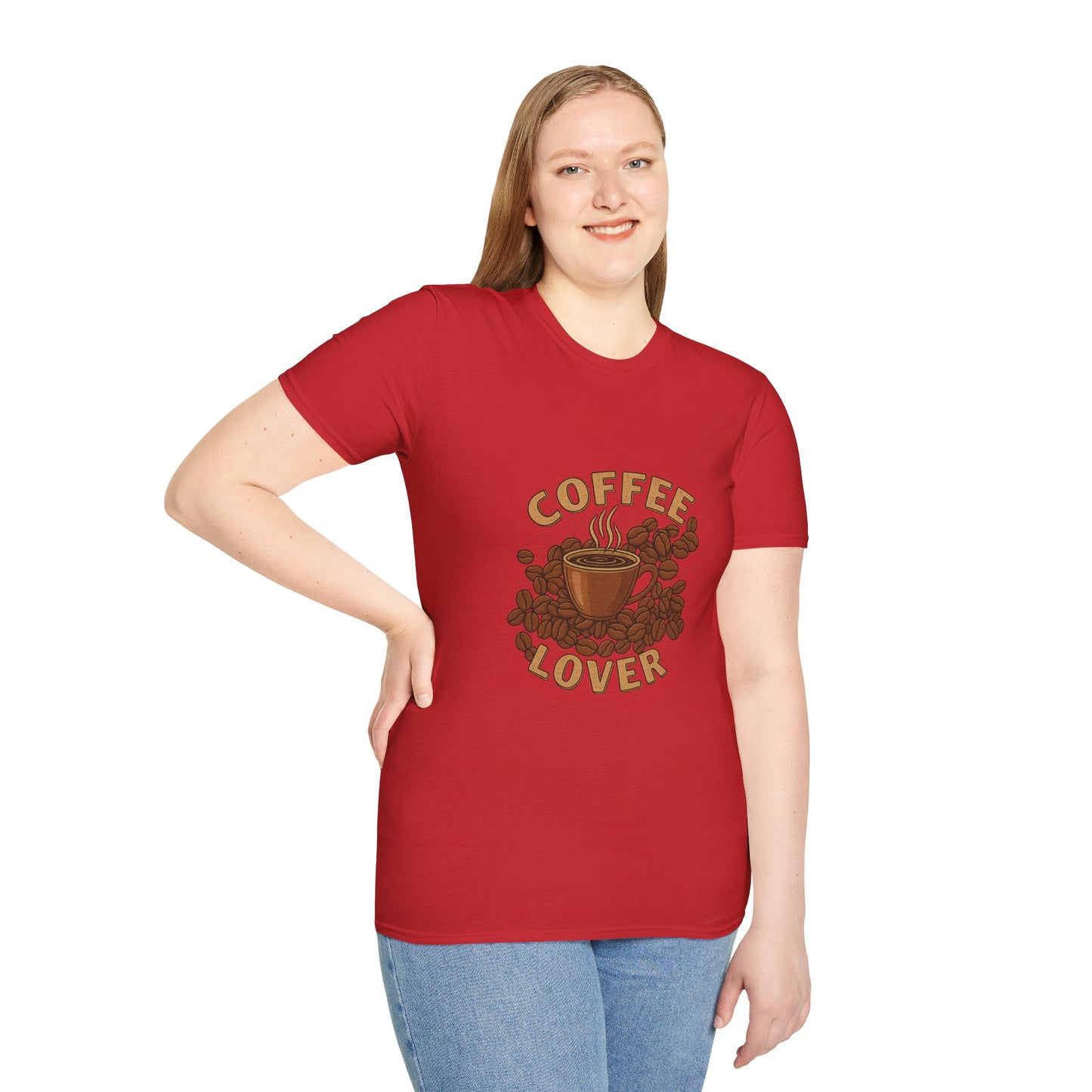 Coffee Lover T-Shirt — Vintage Steaming Cup & Beans Tee