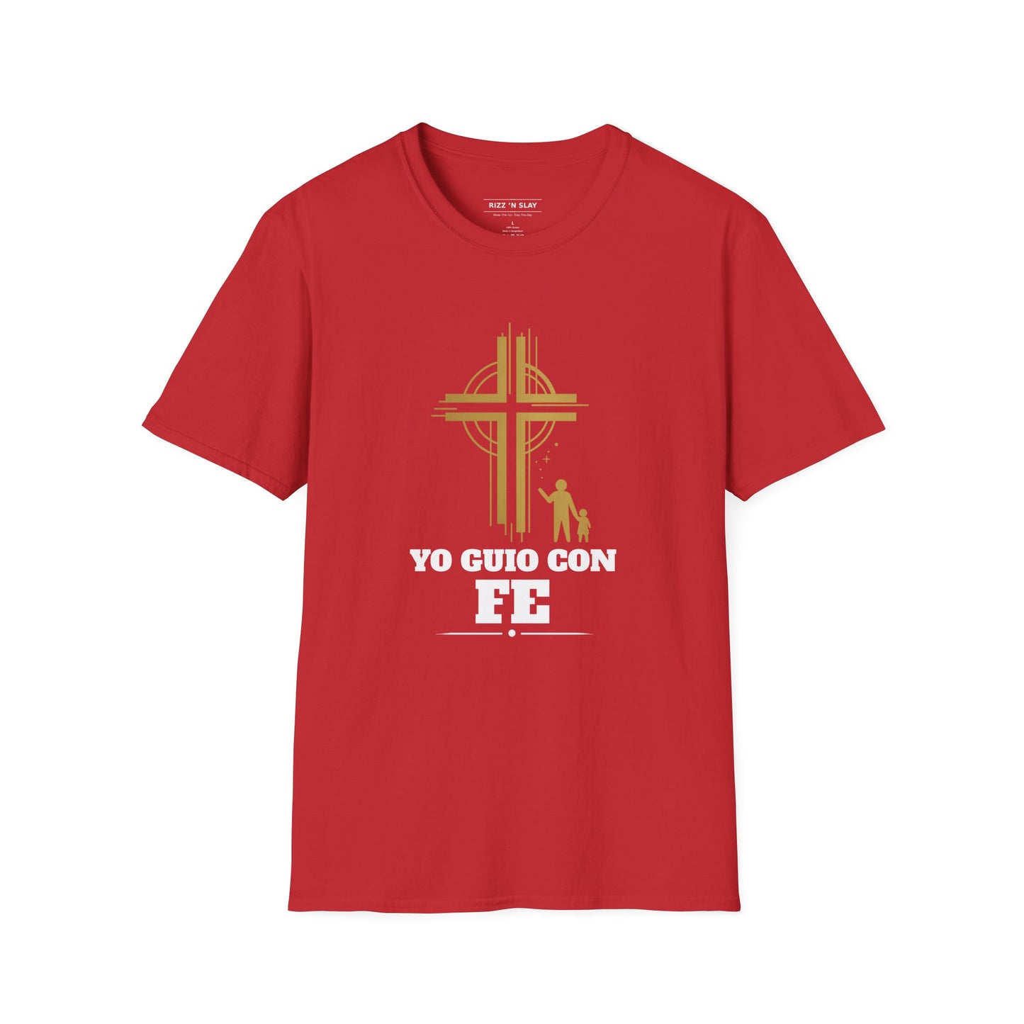 Yo Guío Con Fe T-Shirt — Camisa con Cruz Dorada para Líderes y Padres Cristianos