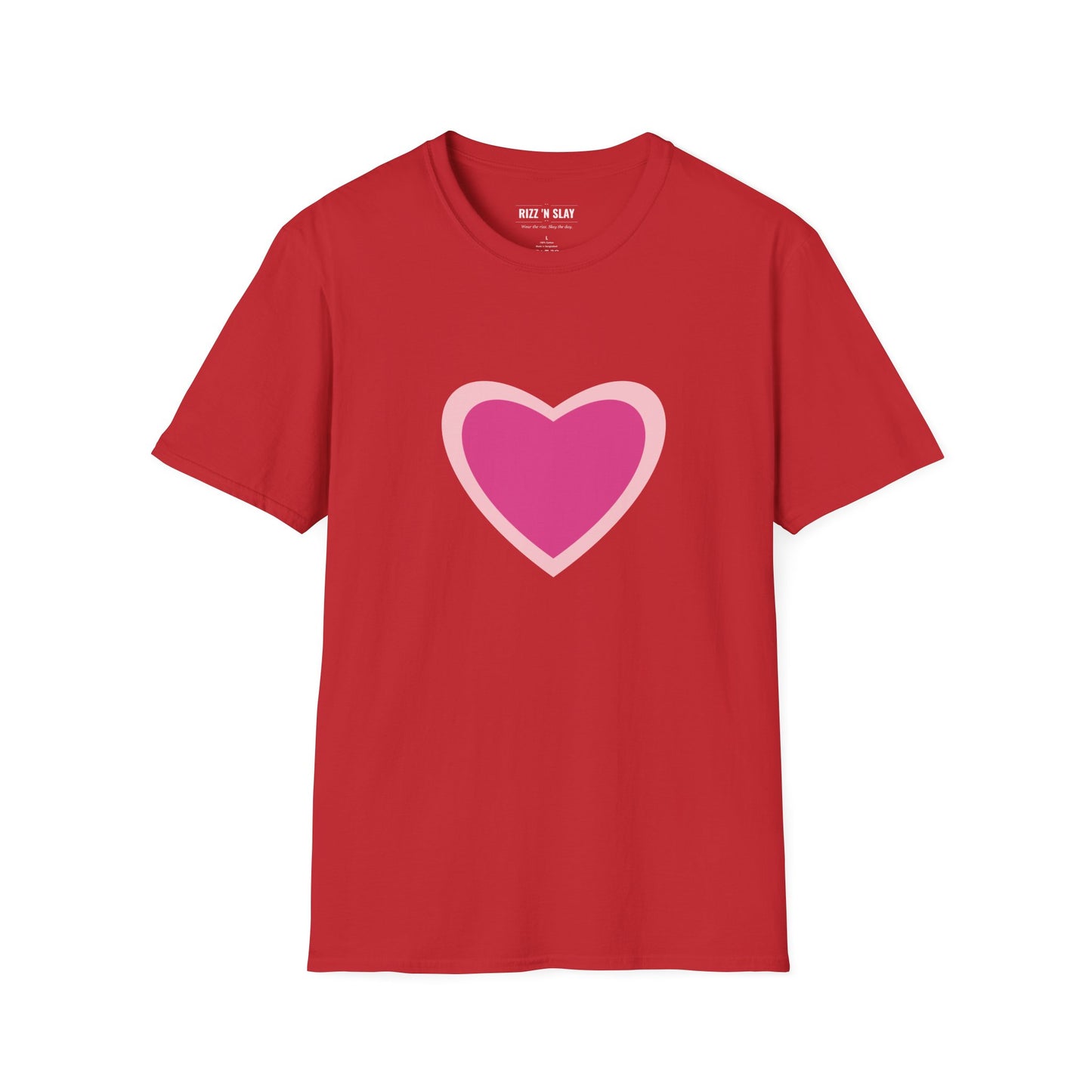 Pink Heart T‑Shirt — Cute Minimalist Valentine Tee