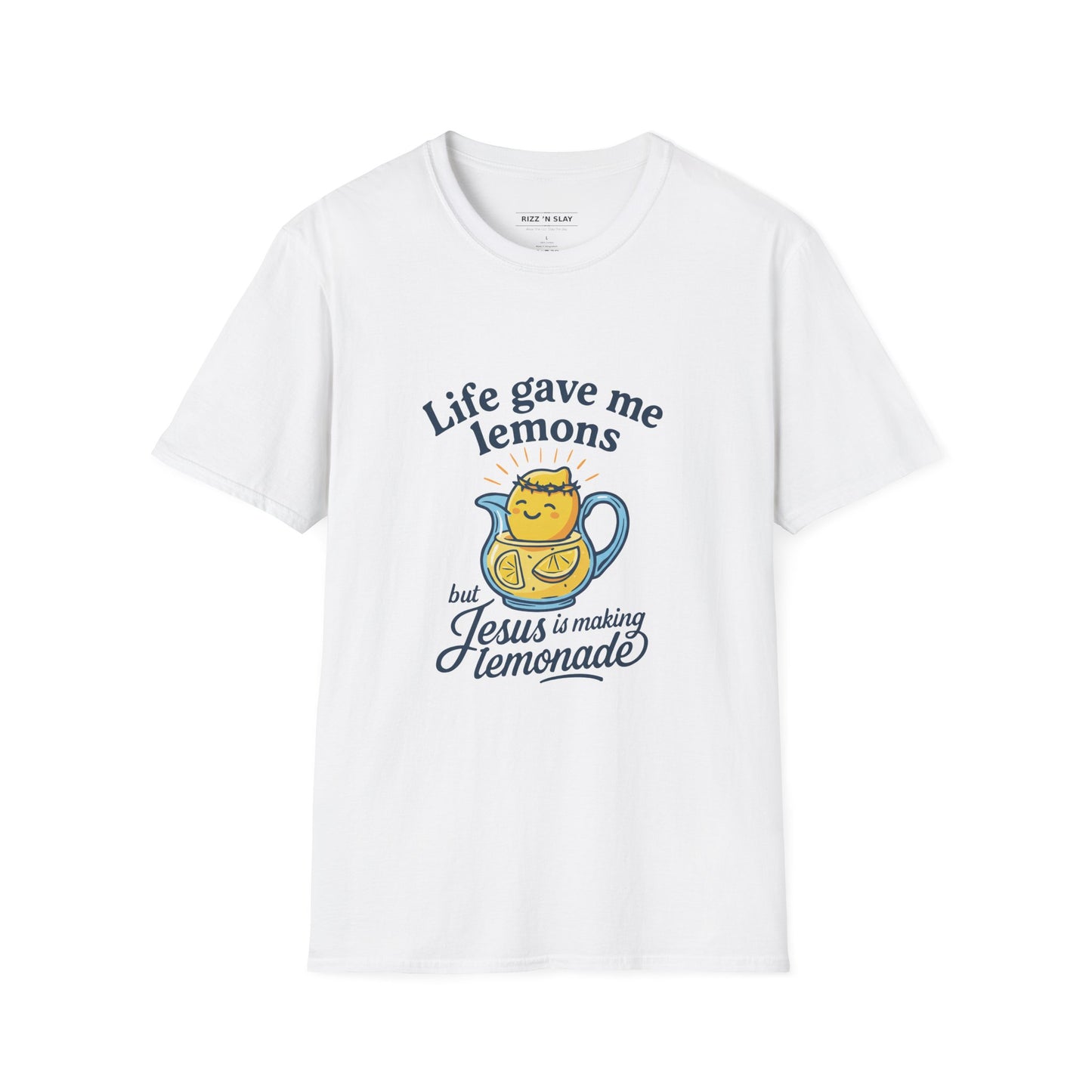Life Gave Me Lemons But Jesus Is Making Lemonade Christian T-Shirt, Cute Inspirational Faith Tee, Funny Jesus Shirt for Women Men Youth