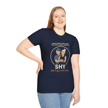 Shy — Crowd Cam Cuddle Tee | Dark, Unisex Oversized Boxy Tee