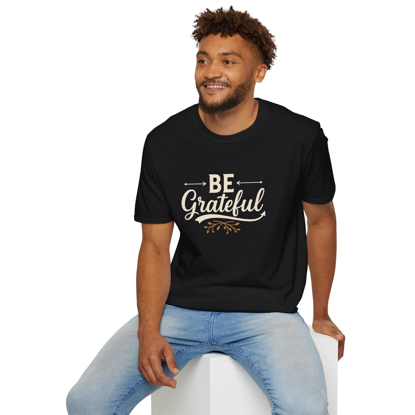 Be Grateful Unisex T-Shirt | Inspirational Tee for Everyday Wear, Gifts for Friends, Simple Style, Positive Vibes, Casual Apparel