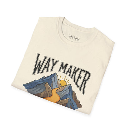 Way Maker Mountain T-Shirt — Inspirational Faith Graphic Tee