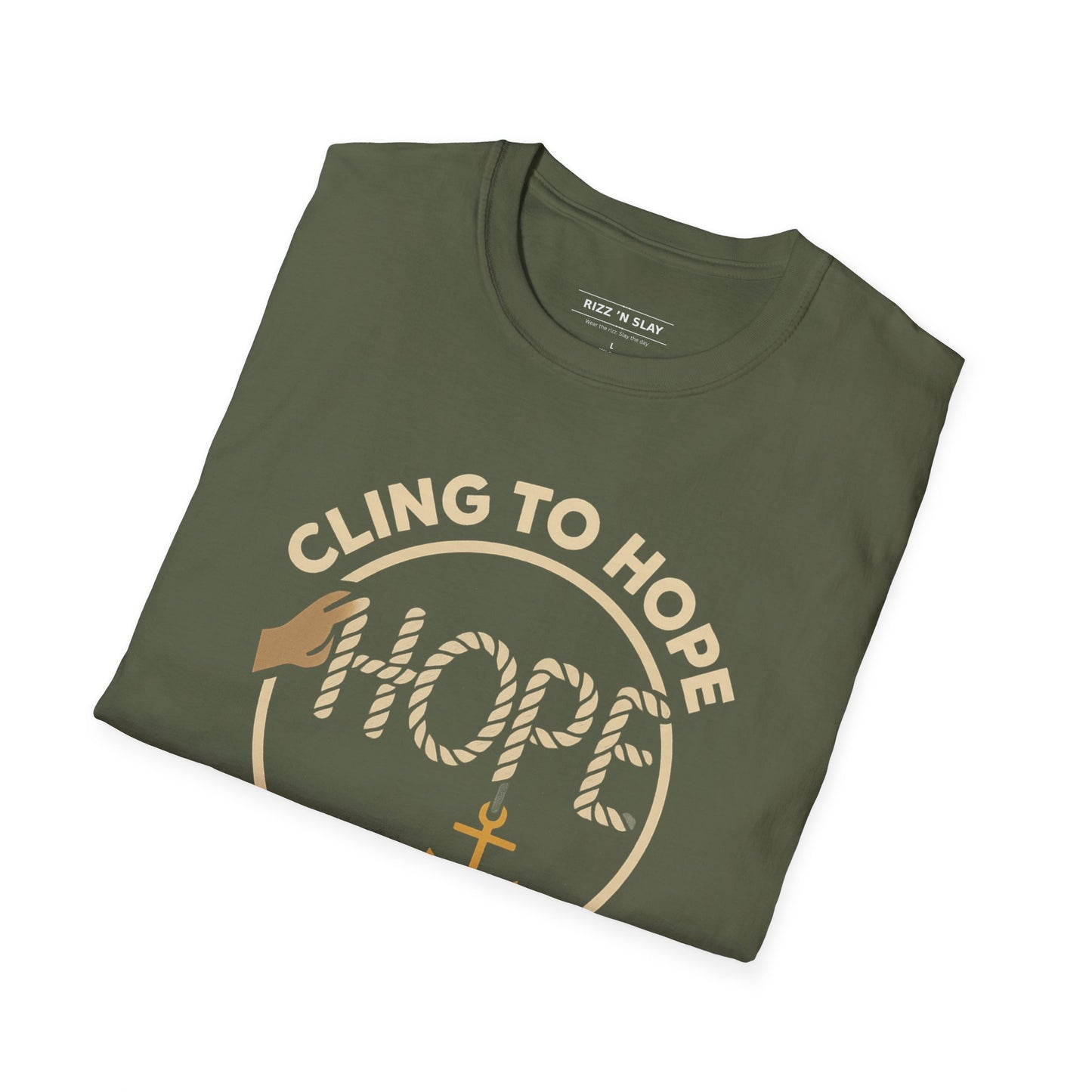 Cling to hope, trust in God - HOPE Anchor Tee — Christian Hope Rope & Anchor Graphic T-Shirt