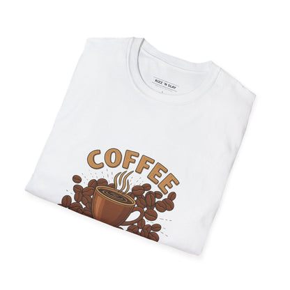 Coffee Lover T-Shirt — Vintage Steaming Cup & Beans Tee