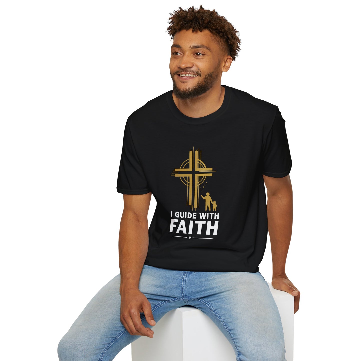 I GUIDE WITH FAITH T-Shirt — Mentor & Father Faith Leadership Tee