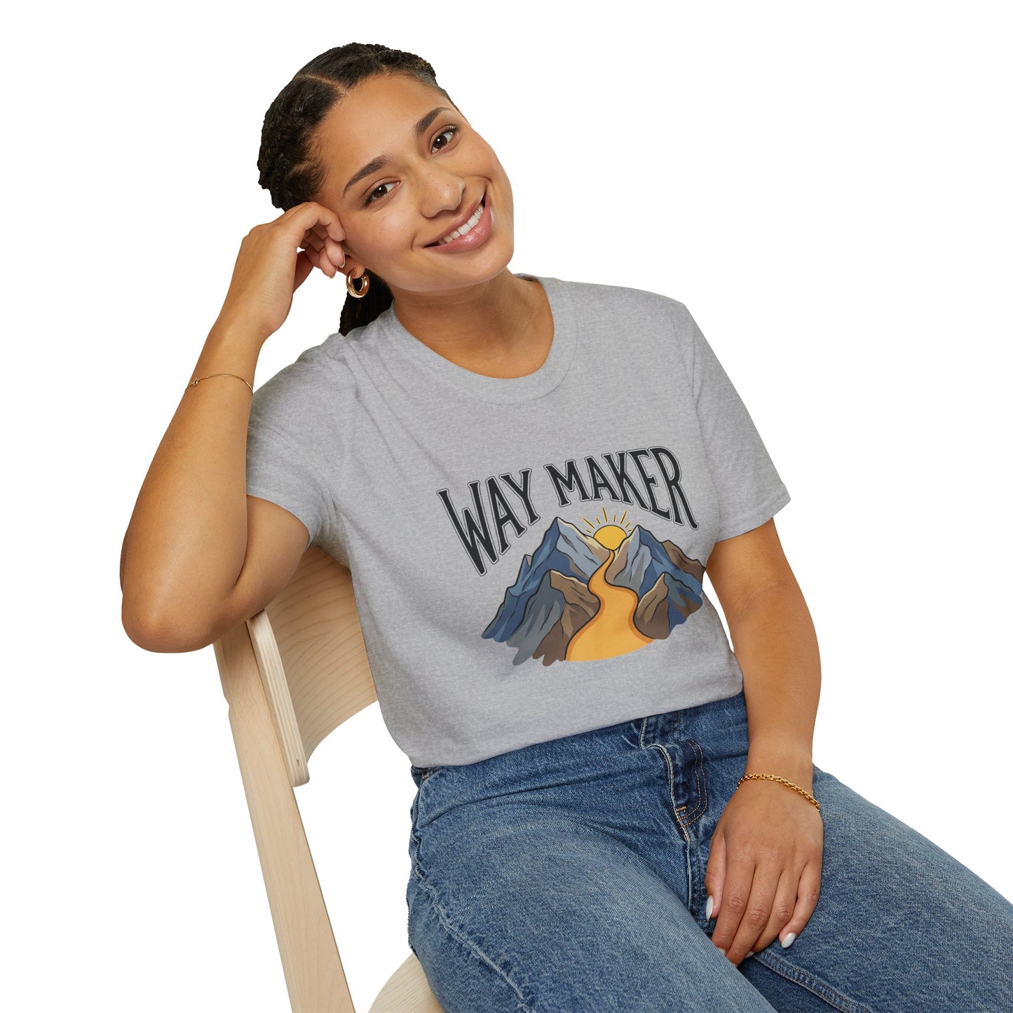 Way Maker Mountain T-Shirt — Inspirational Faith Graphic Tee