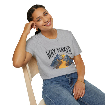 Way Maker Mountain T-Shirt — Inspirational Faith Graphic Tee