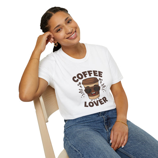 Coffee Lover T-Shirt - Unisex Softstyle Tee, Gift for Coffee Enthusiasts, Trendy Apparel, Casual Wear, Perfect for Birthdays, Celebrations