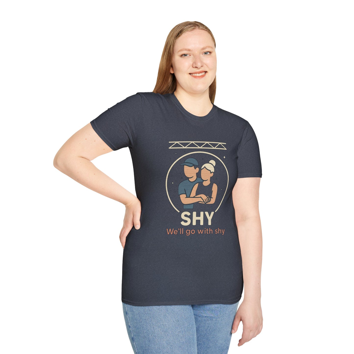 Shy — Crowd Cam Cuddle Tee | Dark, Unisex Oversized Boxy Tee