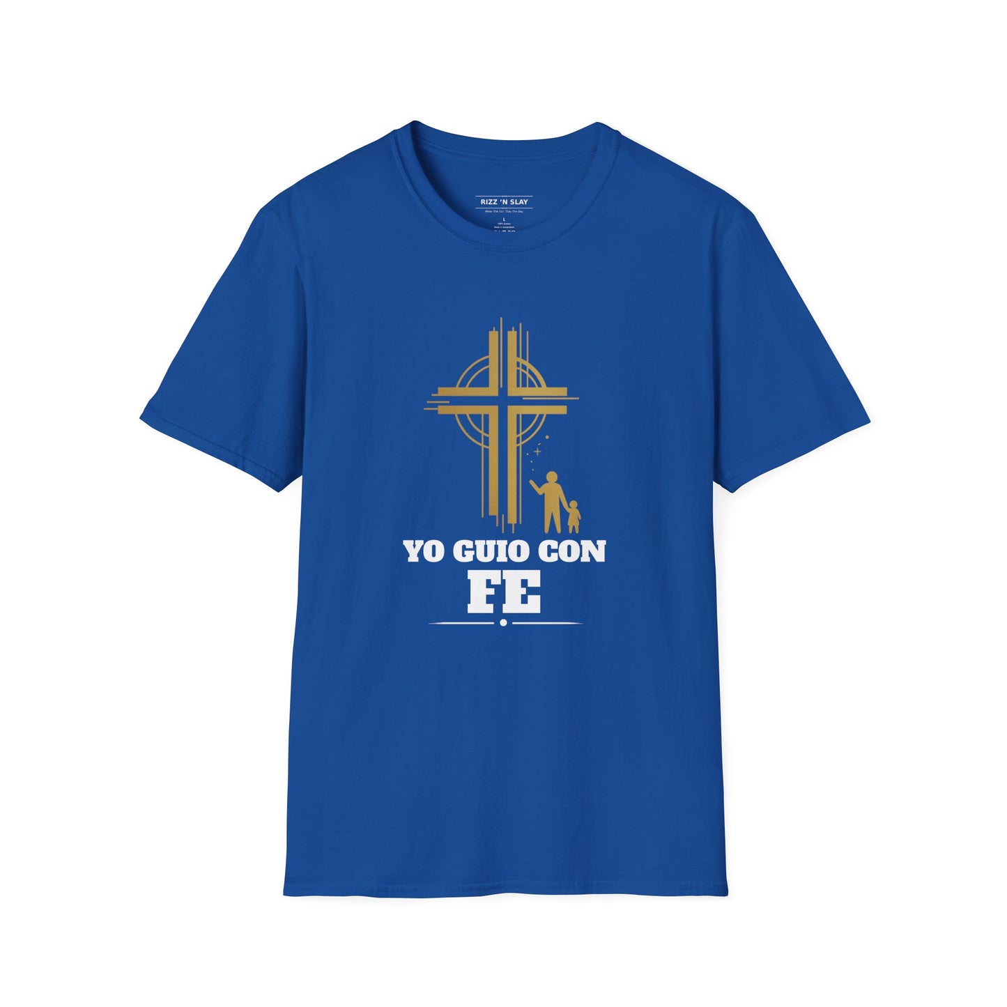 Yo Guío Con Fe T-Shirt — Camisa con Cruz Dorada para Líderes y Padres Cristianos