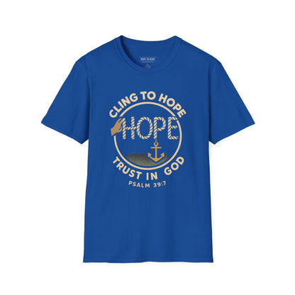 Cling to hope, trust in God - HOPE Anchor Tee — Christian Hope Rope & Anchor Graphic T-Shirt